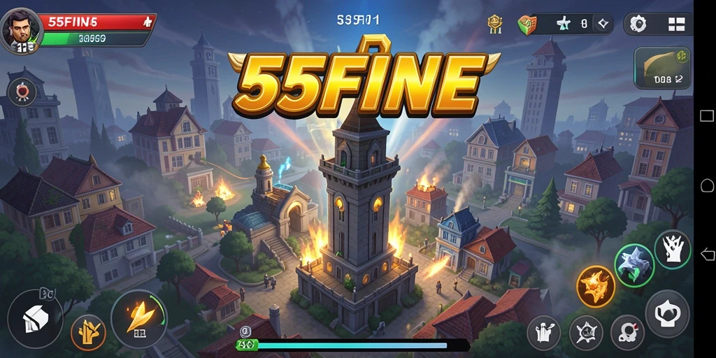 Tampilan gameplay menara yang strategis dan menegangkan.