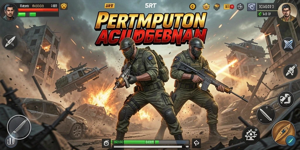 Tampilan gameplay seru dari 5RT dengan pertempuran menarik.