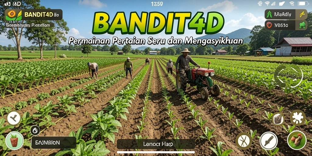 Screenshot gameplay BANDIT4D yang menunjukkan pengalaman bertani yang seru.