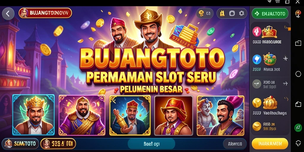 Tampilan gameplay menarik dari BUJANGTOTO dengan berbagai tema slot.
