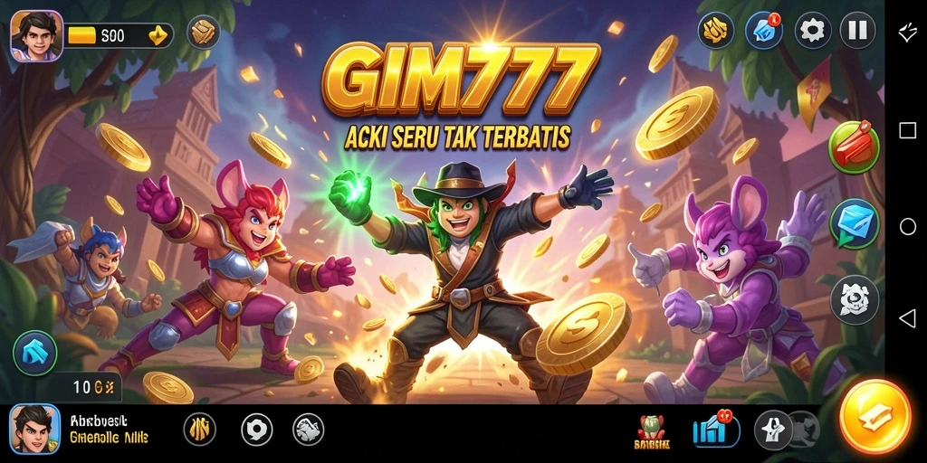 Tangkapan layar GIM777 menunjukkan aksi yang mendebarkan dan grafis yang memukau.