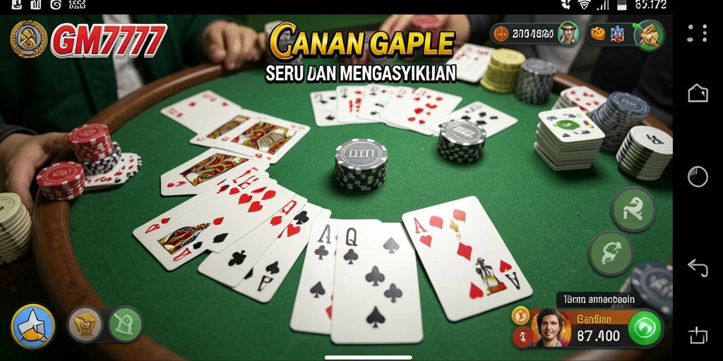 Tampilan gameplay GM777 yang seru dalam permainan Gaple.