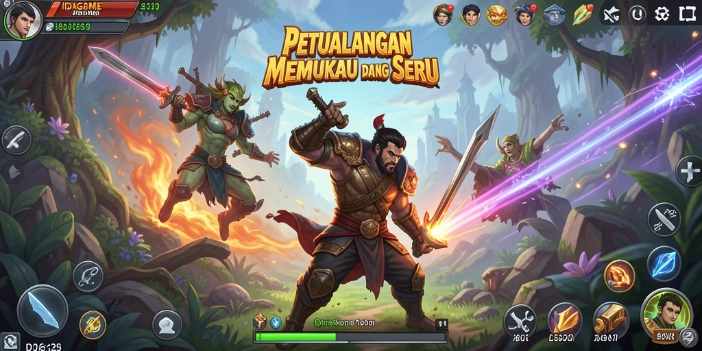 Tangkapan layar utama menampilkan pertarungan seru dan grafik menakjubkan.