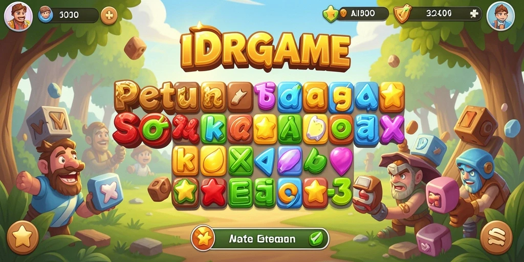 Screenshot menampilkan gameplay seru dalam permainan Match-3.