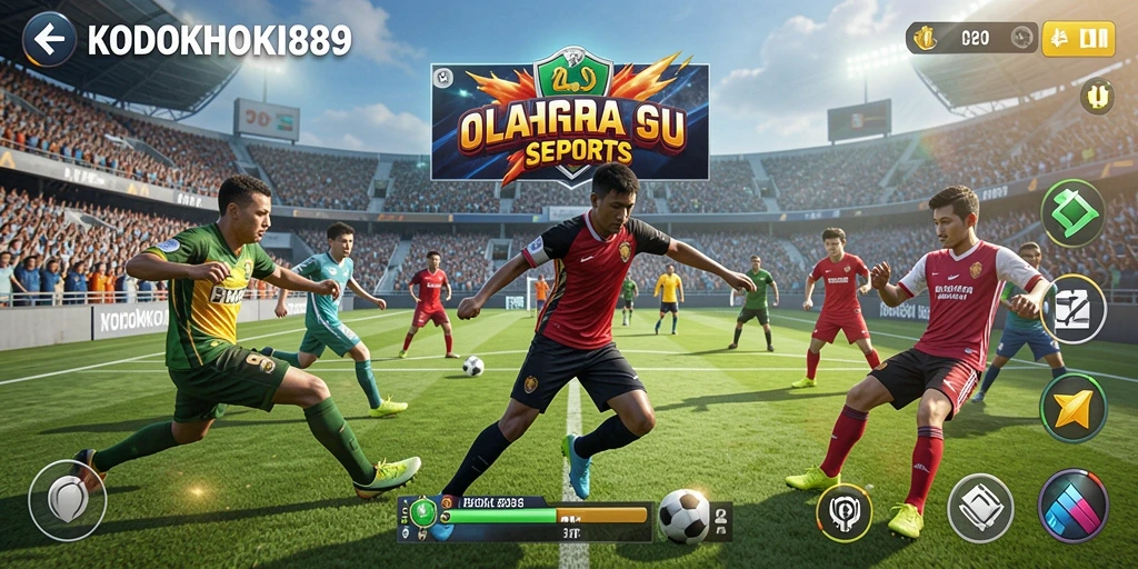 Tampilan gameplay seru dari KODOKHOKI889 dengan aksi olahraga yang intens.