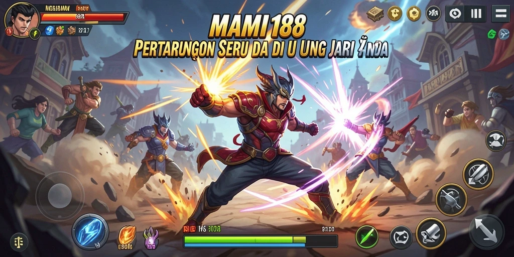 Tampilan gameplay <strong>MAMI188</strong> yang intens dan menegangkan selama pertarungan.