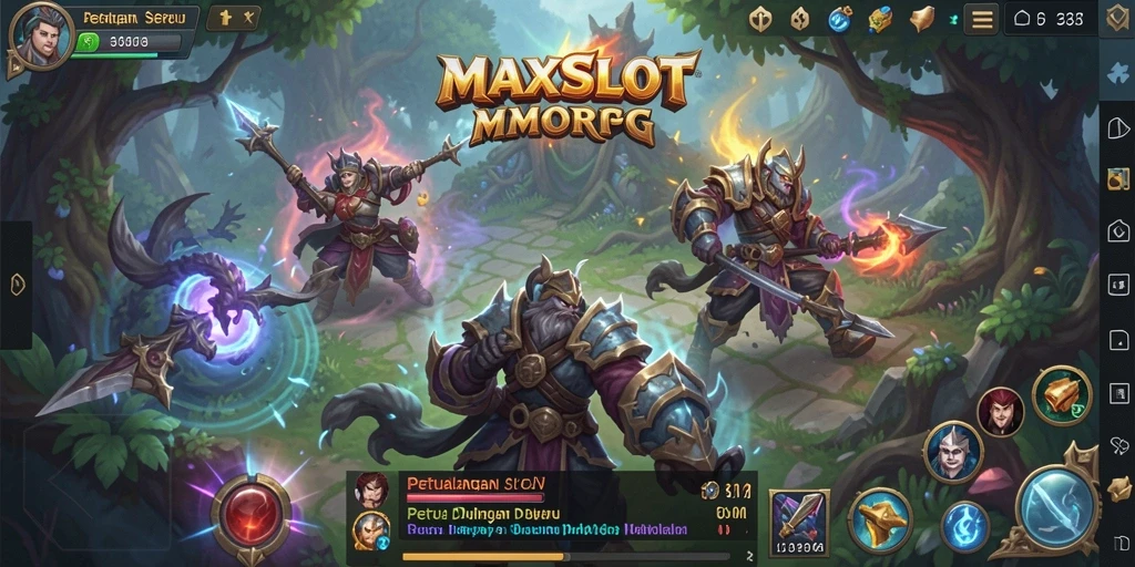 Tampilan screenshot gameplay MAXSLOT yang menampilkan petualangan seru di dunia MMORPG.