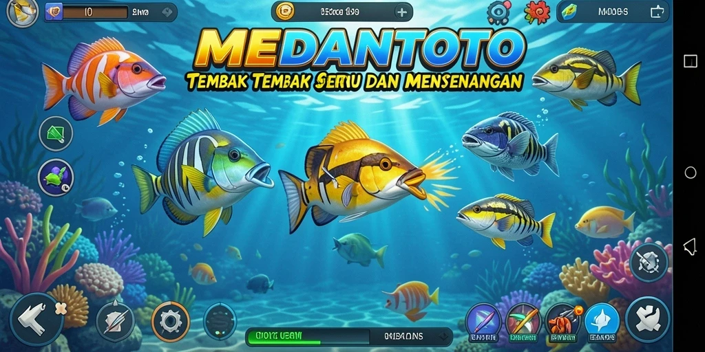 Tampilan gameplay unik Tembak Ikan di MEDANTOTO.