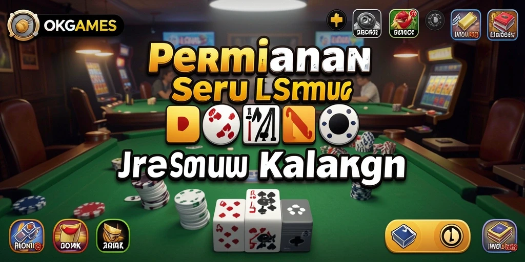Tangkapan layar gameplay <strong>OKGAMES</strong> yang menampilkan pertandingan seru Domino.