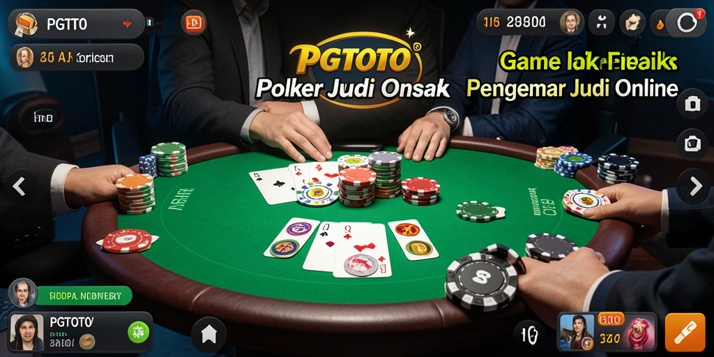 Tampilan penuh aksi saat bermain Poker di PGTOTO.