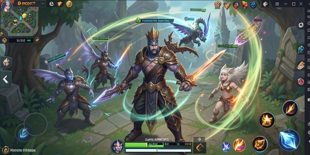 Screenshot gameplay POROS77 yang menunjukkan pertarungan mendebarkan dalam MMORPG.