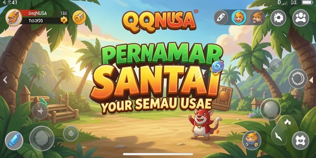 Screenshot utama QQNUSA menampilkan momen seru dalam permainan Casual.