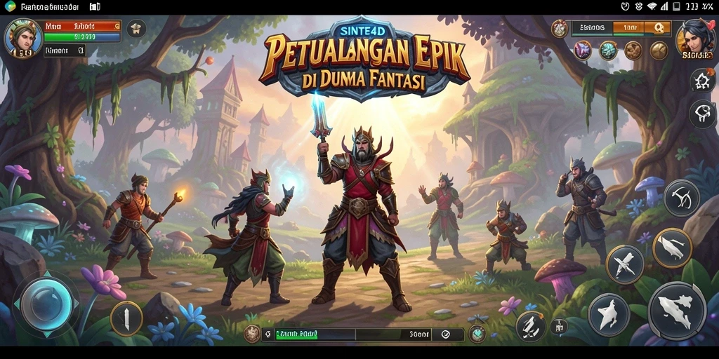 Tangkapan layar menunjukkan aksi seru dalam <strong>SINTE4D</strong> di dunia RPG yang luas.