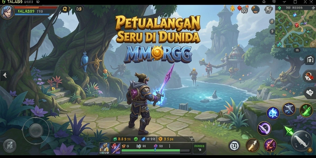 Tangkapan layar menunjukkan momen epik dalam permainan MMORPG.