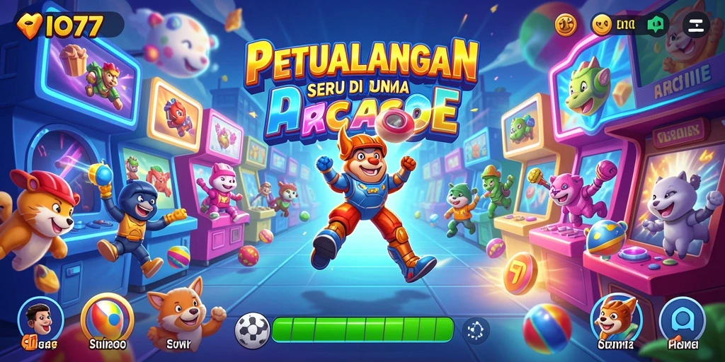 Tampilan gameplay seru dan penuh warna dari VIO77 di dunia Arcade.