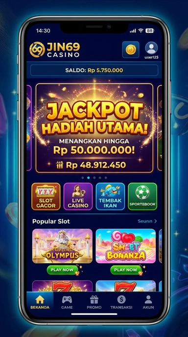Tampilan antarmuka aplikasi jin69 yang user-friendly.